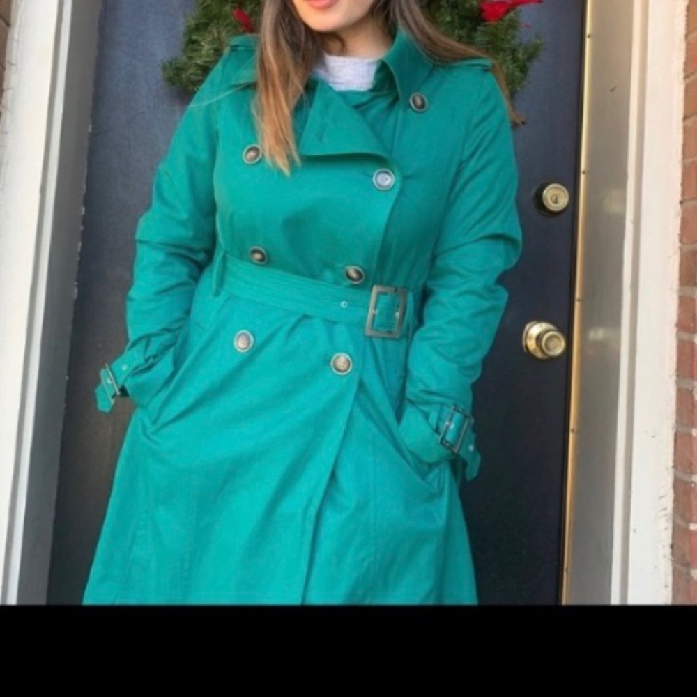 Green Envy Trench Coat 57% cotton(sizeL)